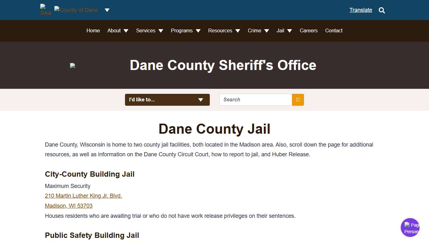 Jail Dane County Sheriff's Office